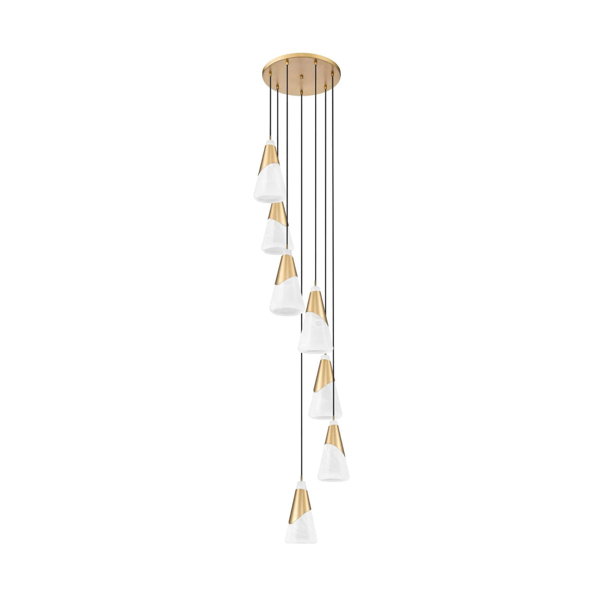 Aimie 7 Light Chandelier Modern Gold