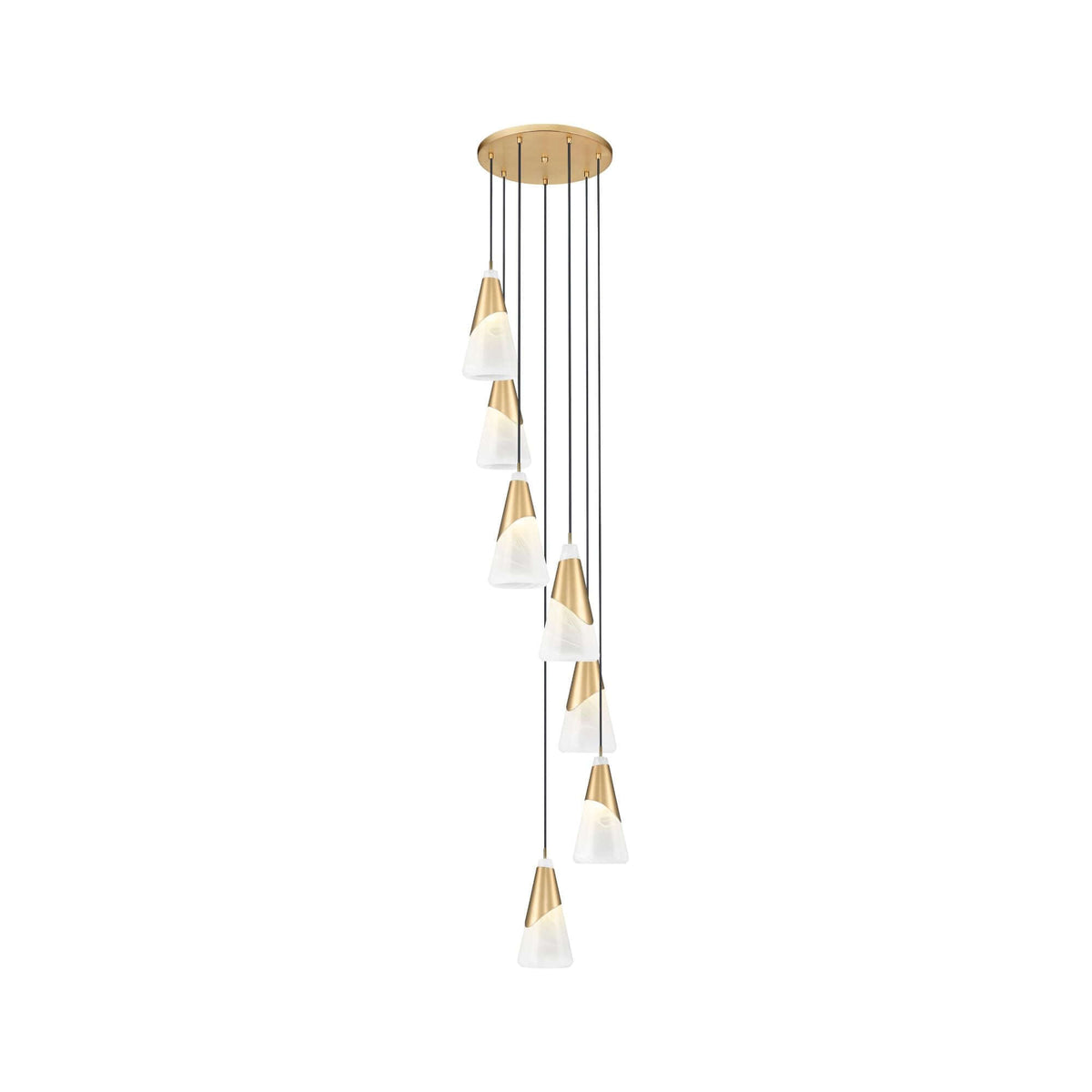 Aimie 7 Light Chandelier Modern Gold