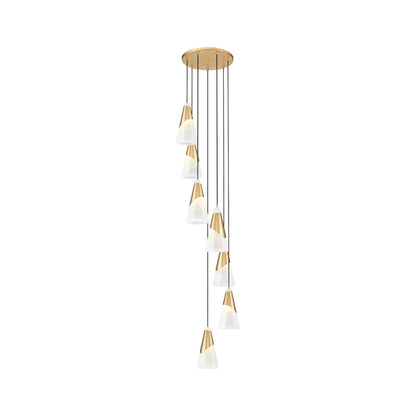 Aimie 7 Light Chandelier Modern Gold