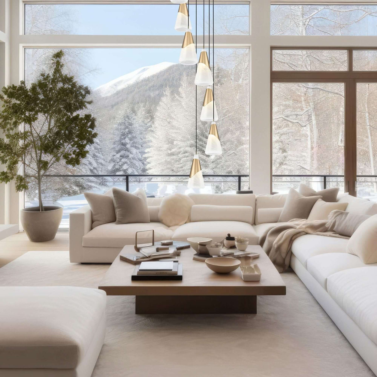 Aimie 7 Light Chandelier Modern Gold