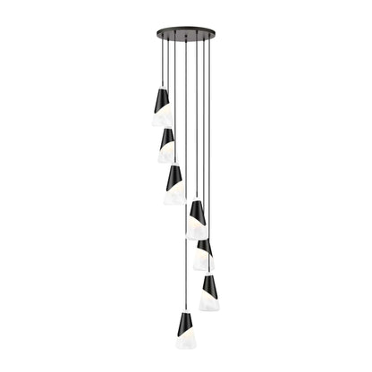 Aimie 7 Light Chandelier Matte Black