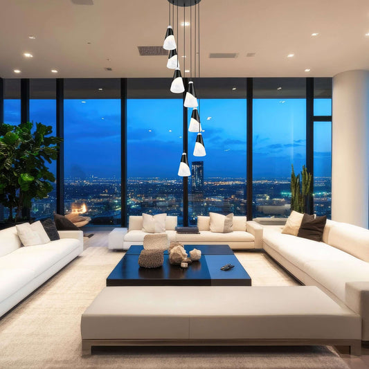 Aimie 7 Light Chandelier Matte Black