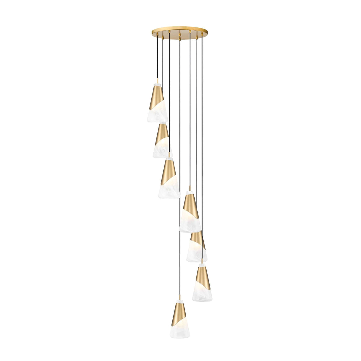 Aimie 7 Light Chandelier Modern Gold