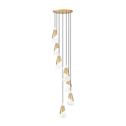 Aimie 7 Light Chandelier Modern Gold