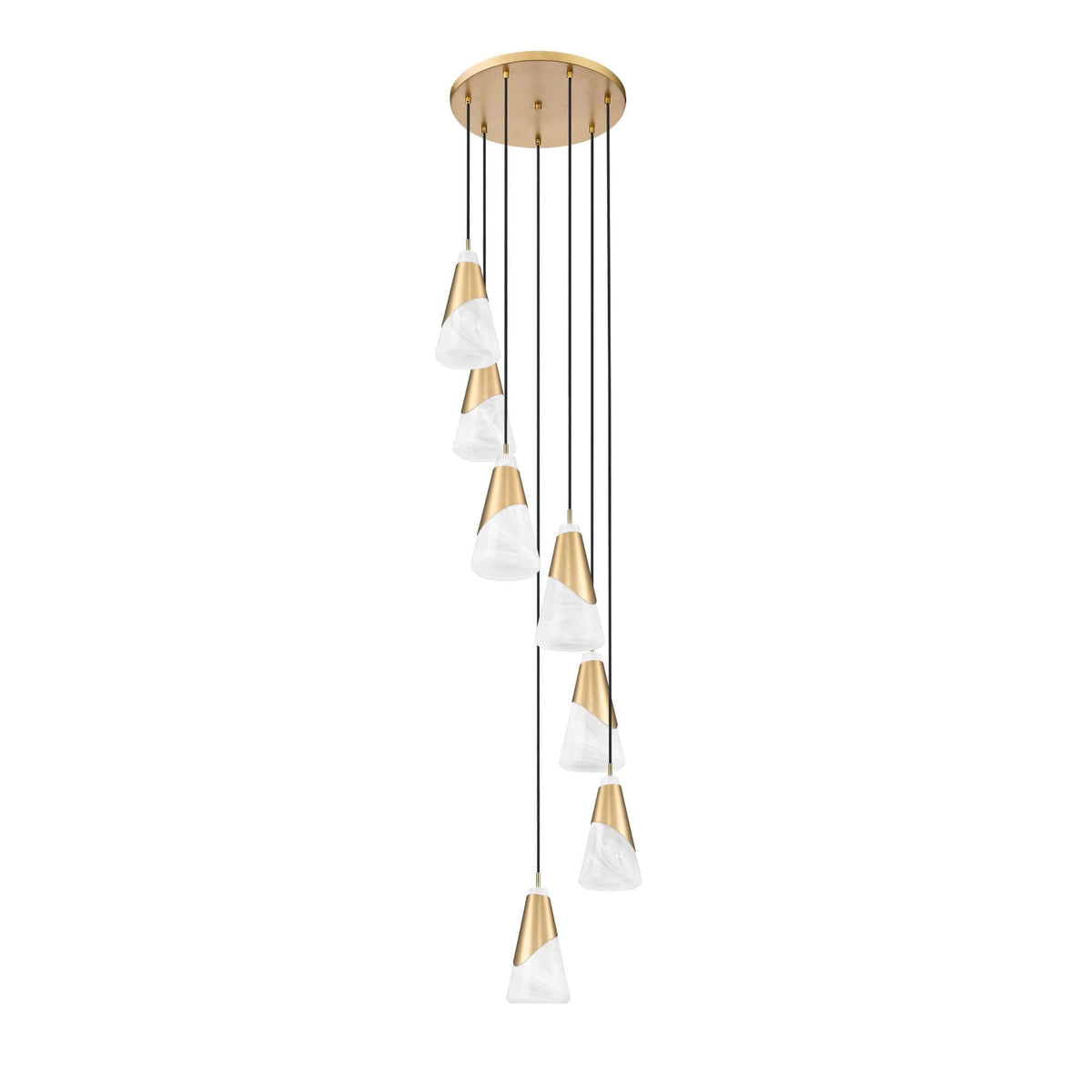 Aimie 7 Light Chandelier Modern Gold