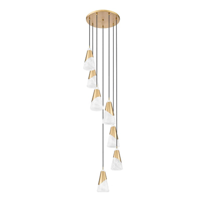 Aimie 7 Light Chandelier Modern Gold