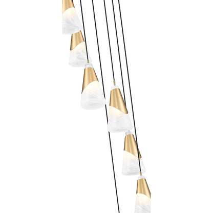 Aimie 7 Light Chandelier Modern Gold