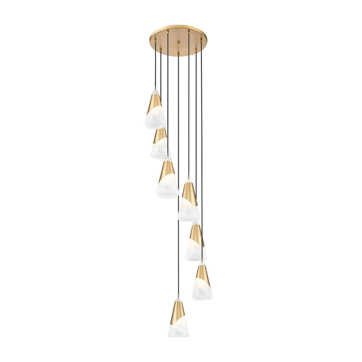 Aimie 7 Light Chandelier Modern Gold