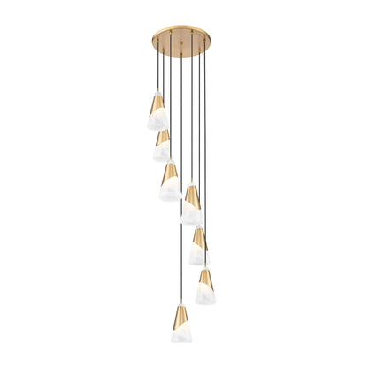 Aimie 7 Light Chandelier Modern Gold
