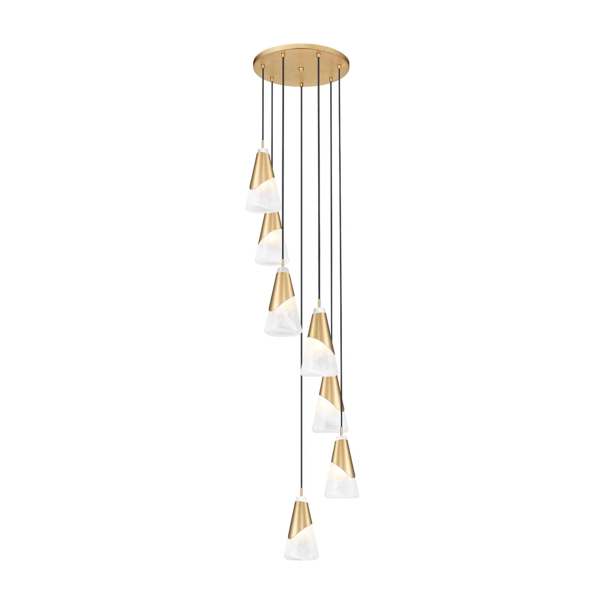 Aimie 7 Light Chandelier Modern Gold