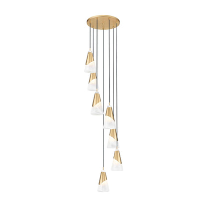 Aimie 7 Light Chandelier Modern Gold