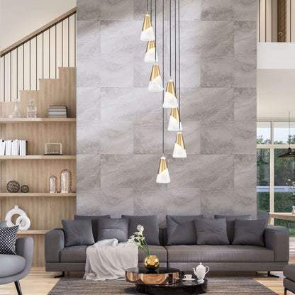 Aimie 7 Light Chandelier Modern Gold