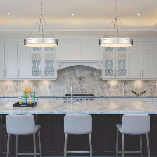 Anders LED 3 Light Chandelier Polished Nickel