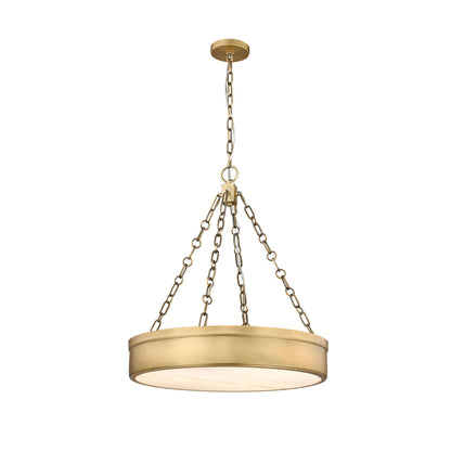 Anders LED 3 Light Chandelier Rubbed Brass