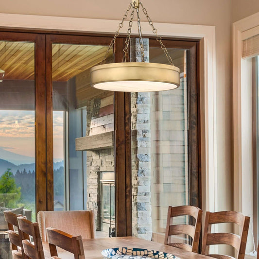 Anders LED 3 Light Chandelier Rubbed Brass