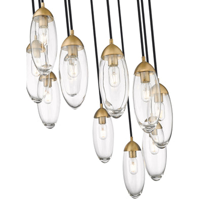 Arden 11 Light Chandelier Rubbed Brass