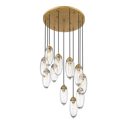 Arden 11 Light Chandelier Rubbed Brass