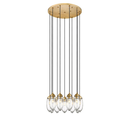 Arden 11 Light Chandelier Rubbed Brass