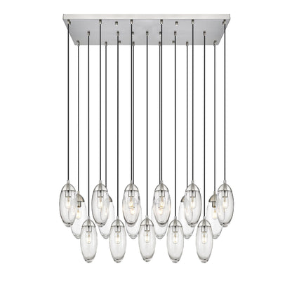 Arden 17 Light Linear Chandelier Brushed Nickel