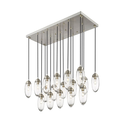 Arden 17 Light Linear Chandelier Brushed Nickel