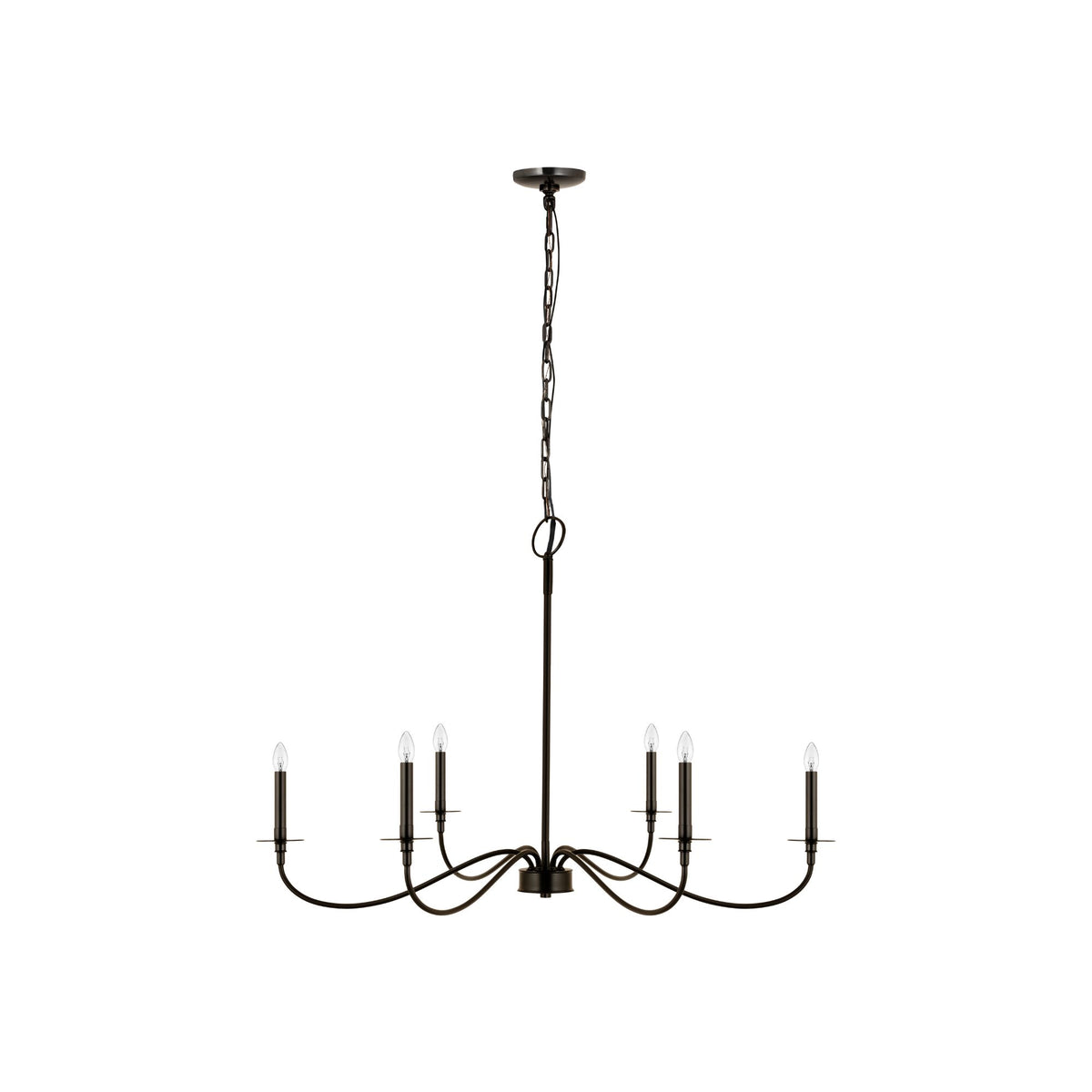 Arrington 6 Light Chandelier Matte Black