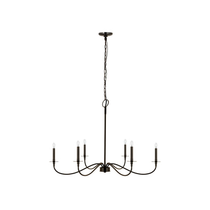 Arrington 6 Light Chandelier Matte Black