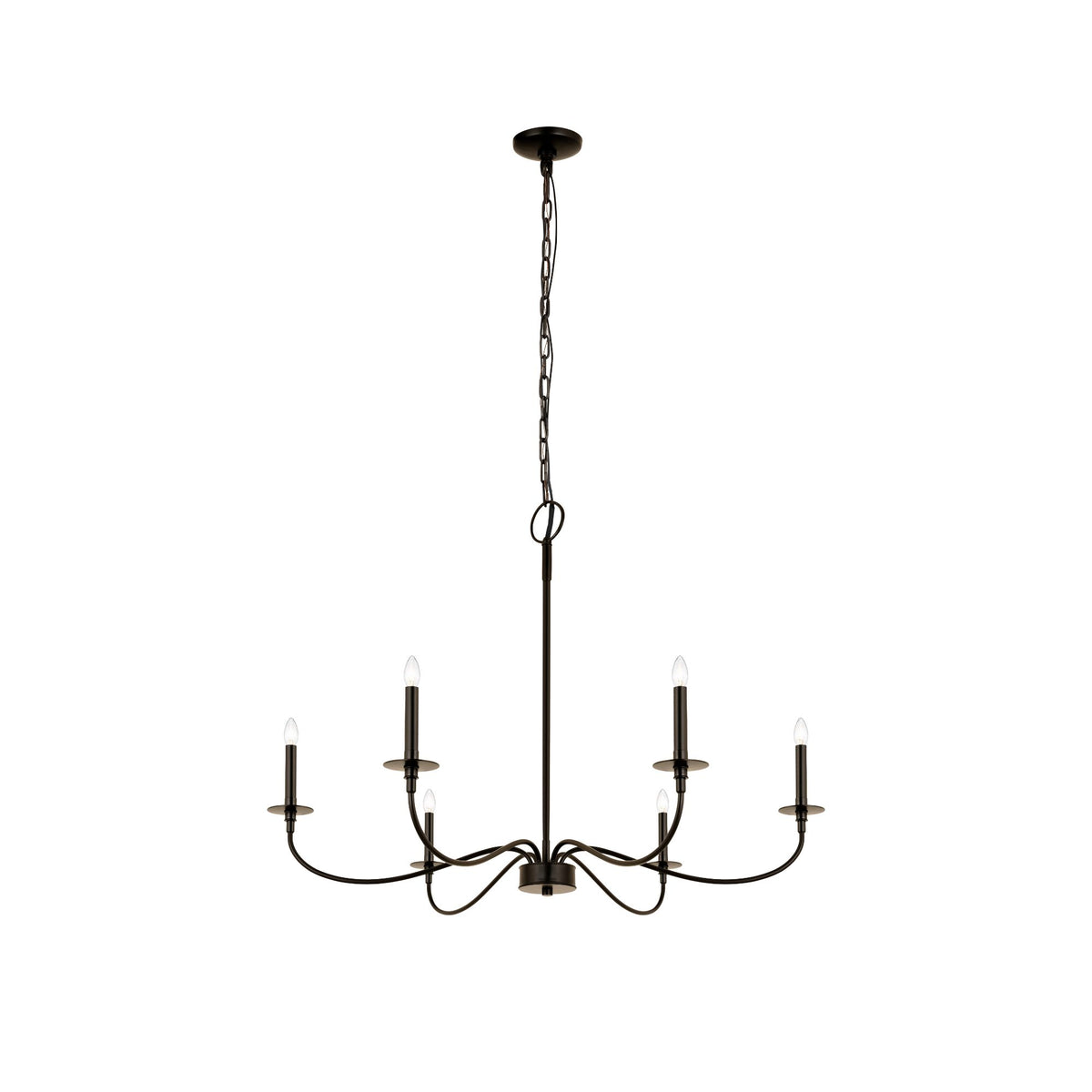 Arrington 6 Light Chandelier Matte Black
