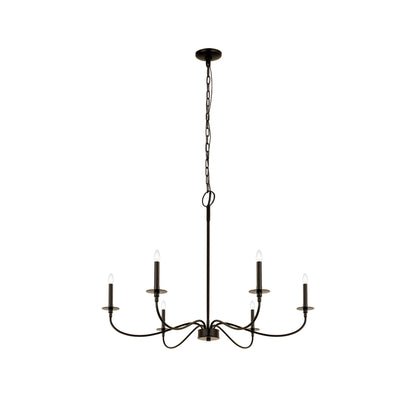 Arrington 6 Light Chandelier Matte Black