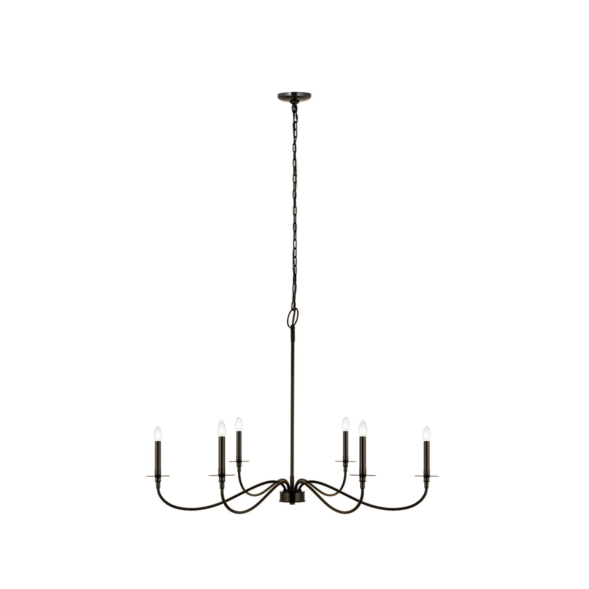 Arrington 6 Light Chandelier Matte Black