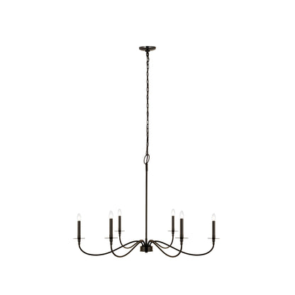 Arrington 6 Light Chandelier Matte Black
