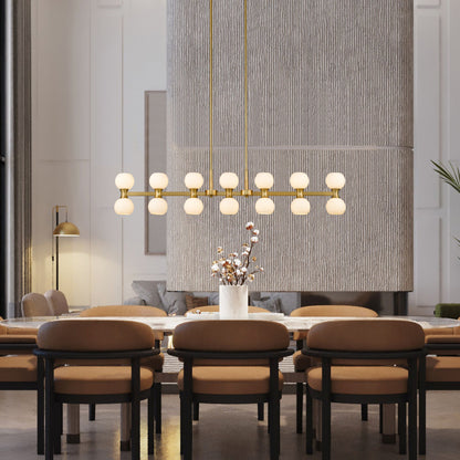 Artemis 14 Light Linear Chandelier Modern Gold