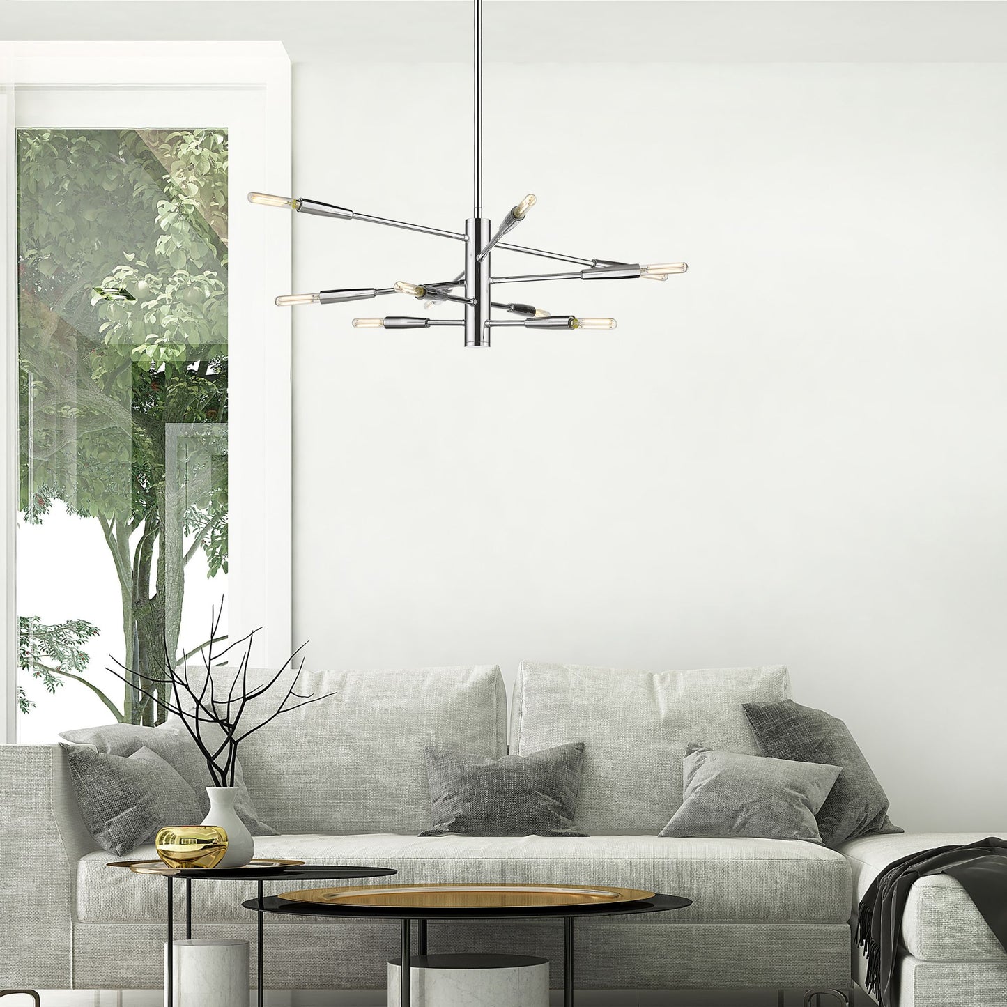 Ascension 10 Light Chandelier Chrome