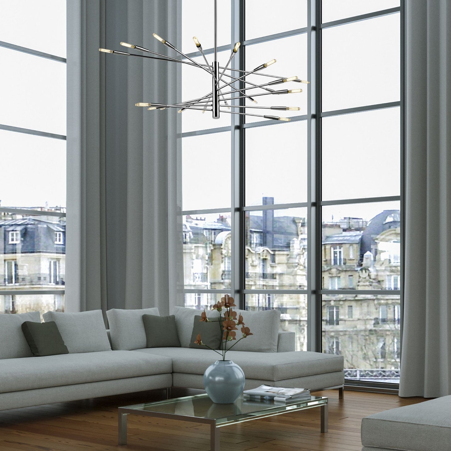 Ascension 20 Light Chandelier Chrome
