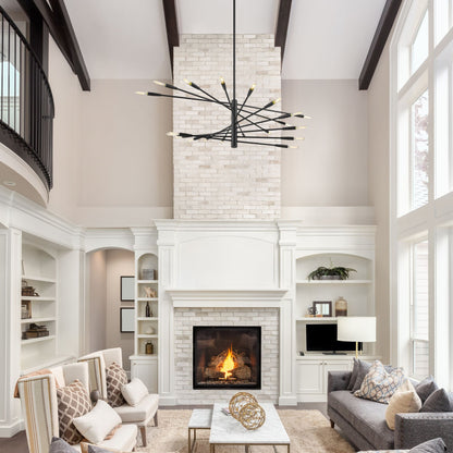 Ascension 20 Light Chandelier Matte Black
