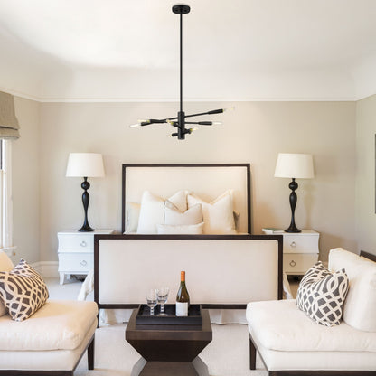 Ascension 8 Light Chandelier Matte Black