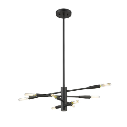 Ascension 8 Light Chandelier Matte Black