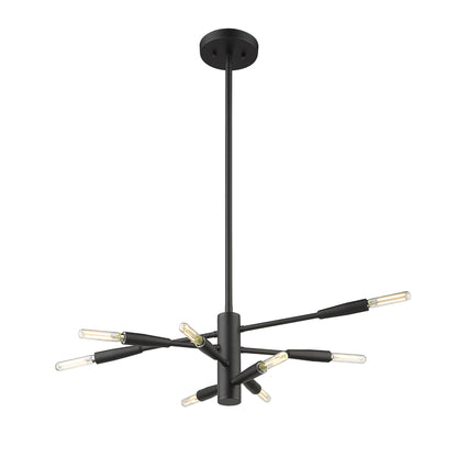 Ascension 8 Light Chandelier Matte Black