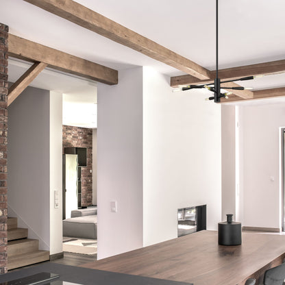Ascension 8 Light Chandelier Matte Black