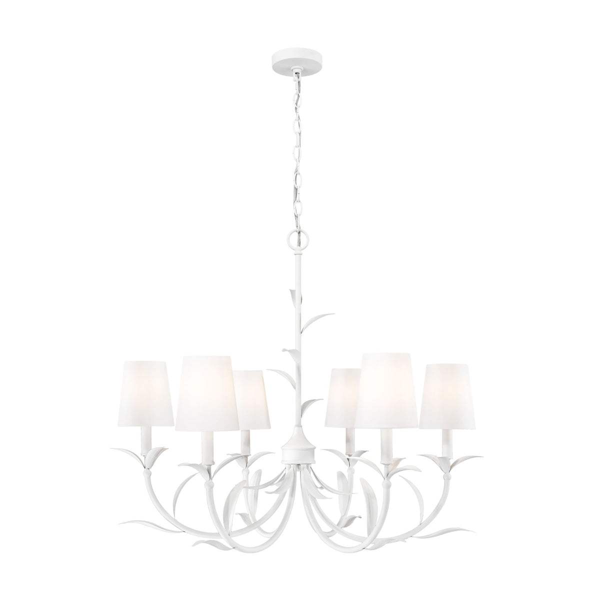 Aslin 6 Light Chandelier Textured White
