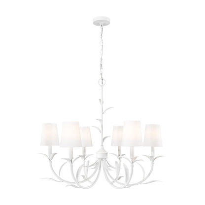 Aslin 6 Light Chandelier Textured White
