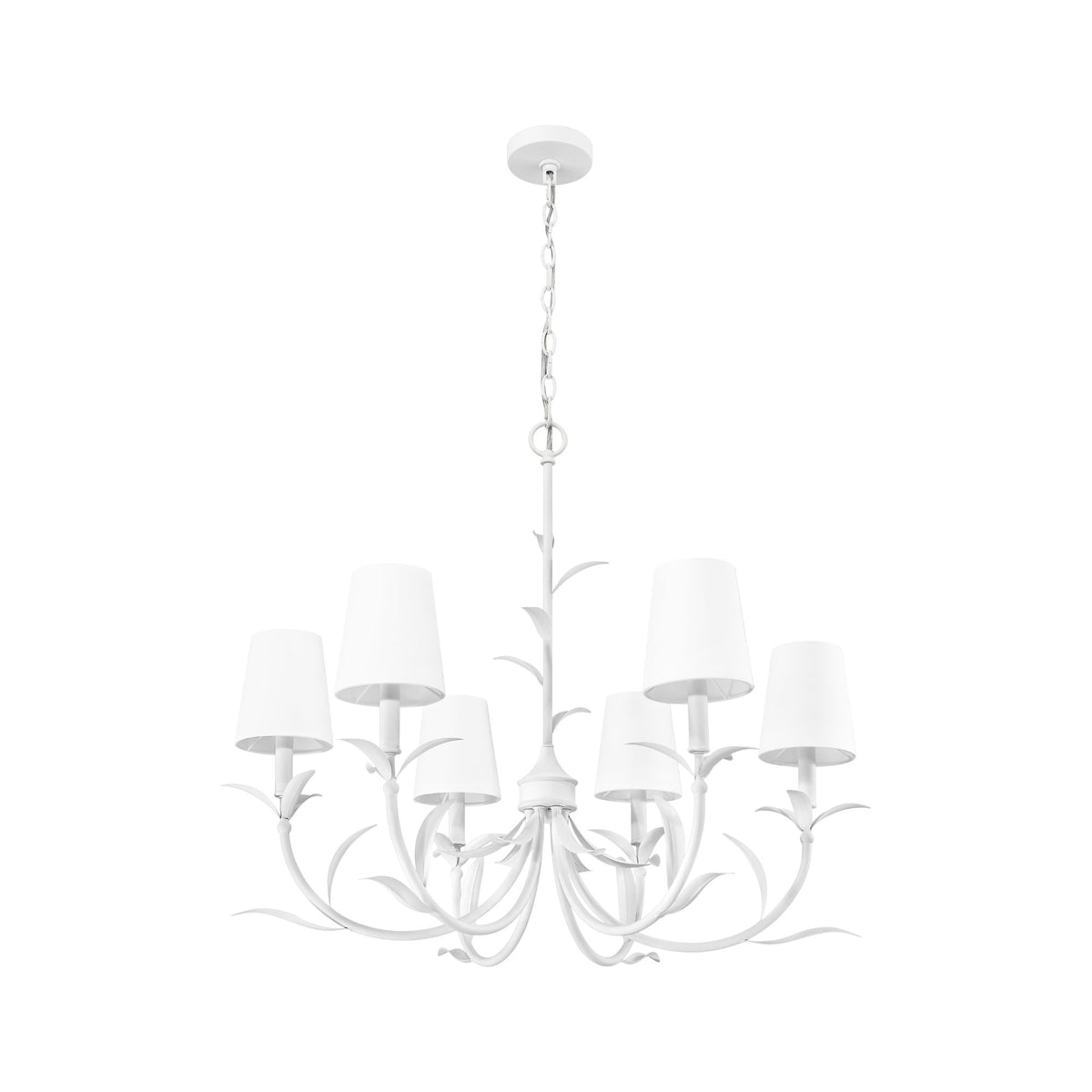 Aslin 6 Light Chandelier Textured White
