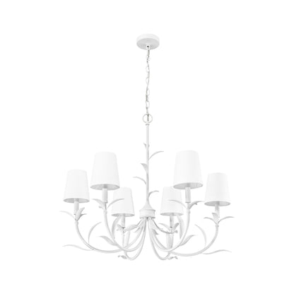 Aslin 6 Light Chandelier Textured White