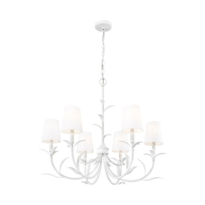 Aslin 6 Light Chandelier Textured White