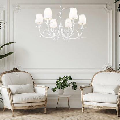 Aslin 6 Light Chandelier Textured White