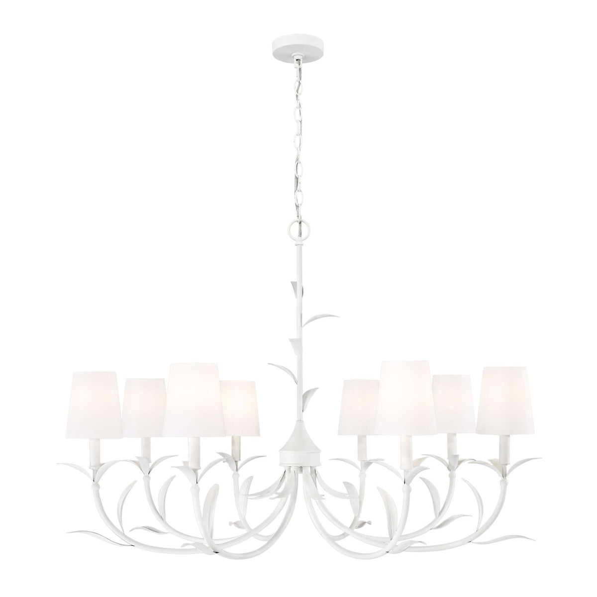 Aslin 8 Light Chandelier Textured White