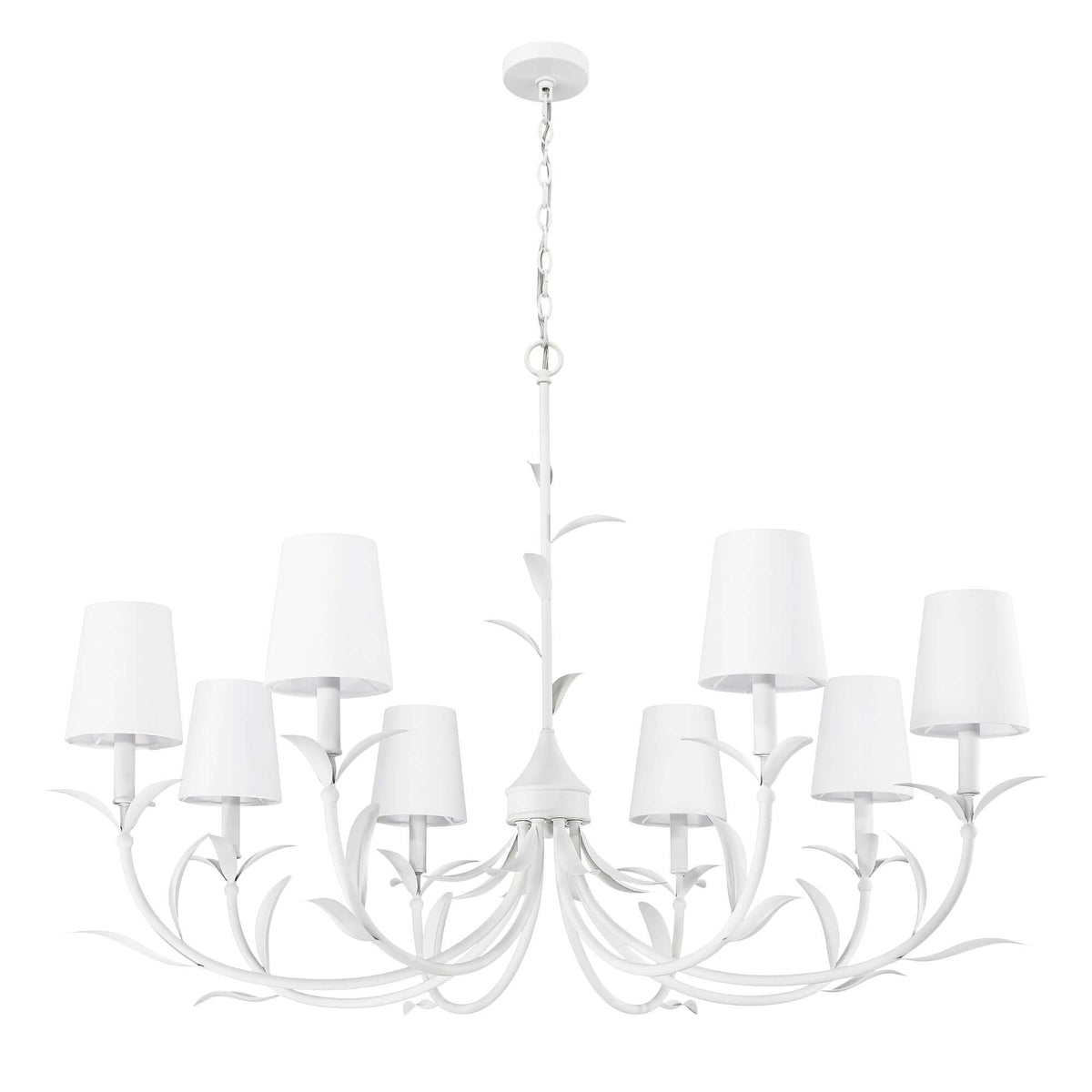 Aslin 8 Light Chandelier Textured White
