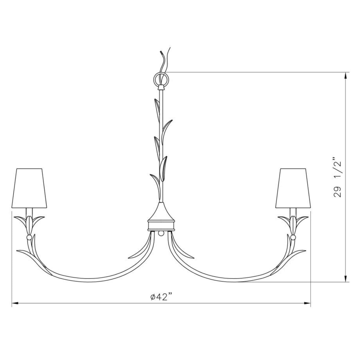 Aslin 8 Light Chandelier Textured White