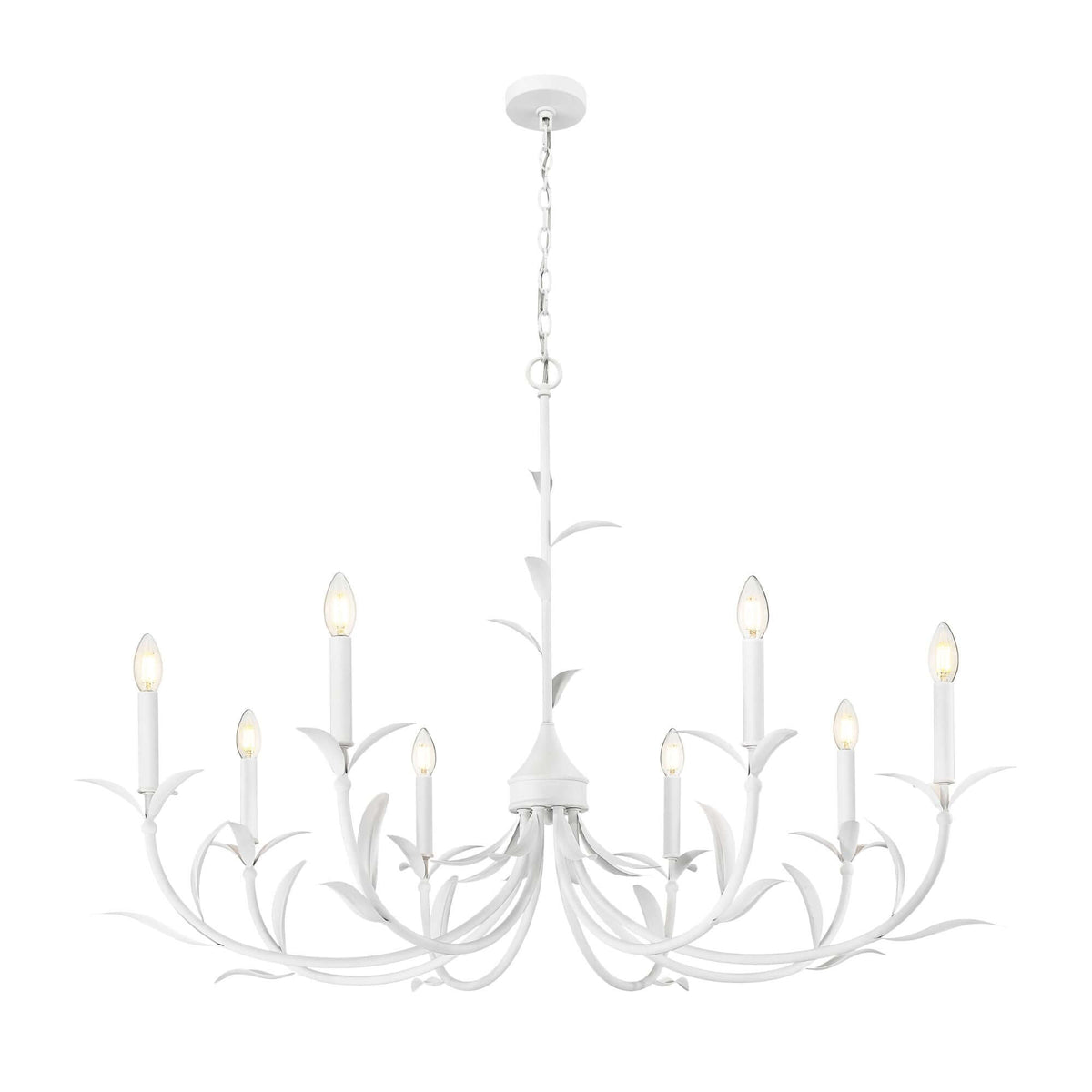 Aslin 8 Light Chandelier Textured White