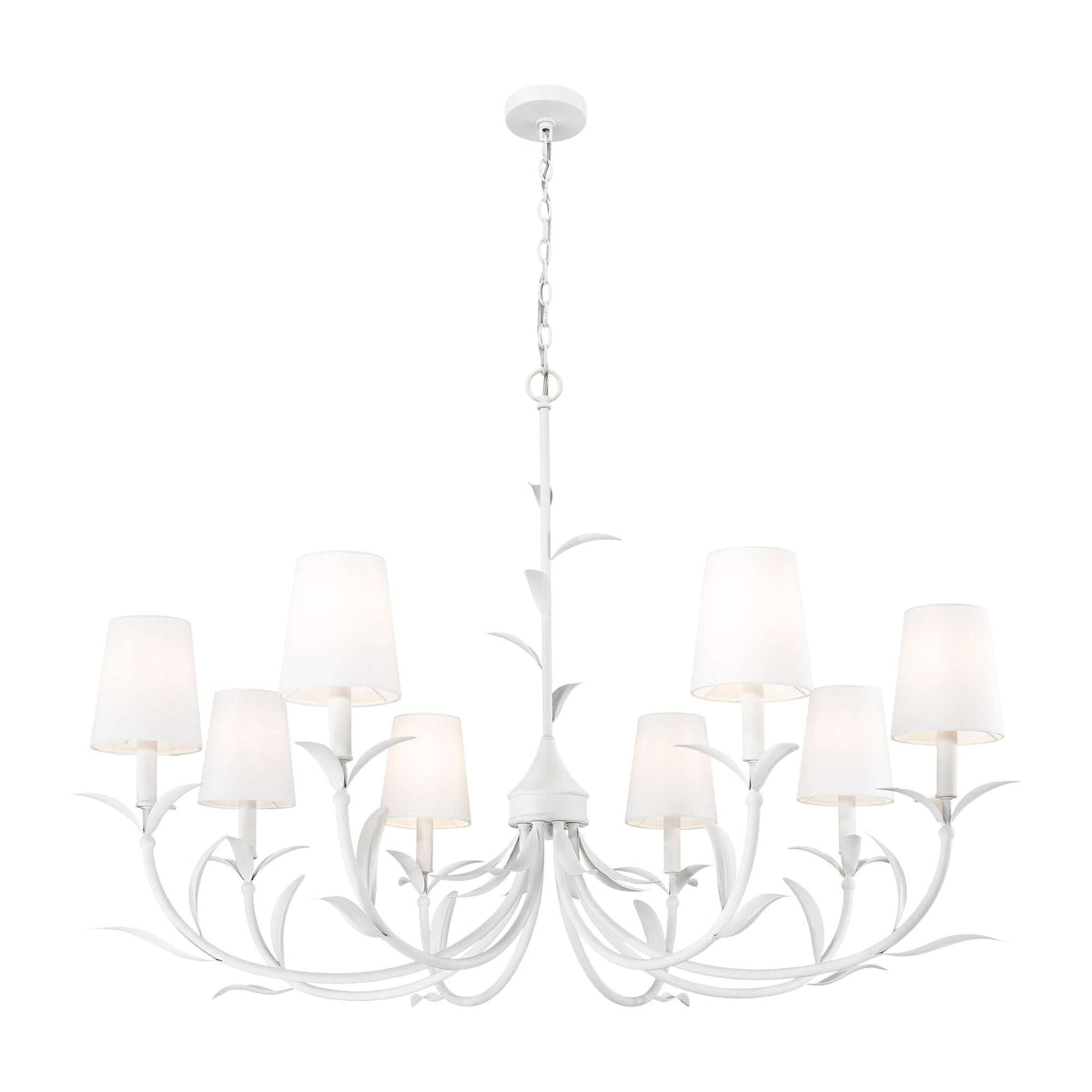 Aslin 8 Light Chandelier Textured White