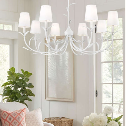 Aslin 8 Light Chandelier Textured White